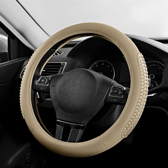 PIC AUTO Gel Particles Steering Wheel Cover, Universal Fit 14.5"-15.5" - Image 2