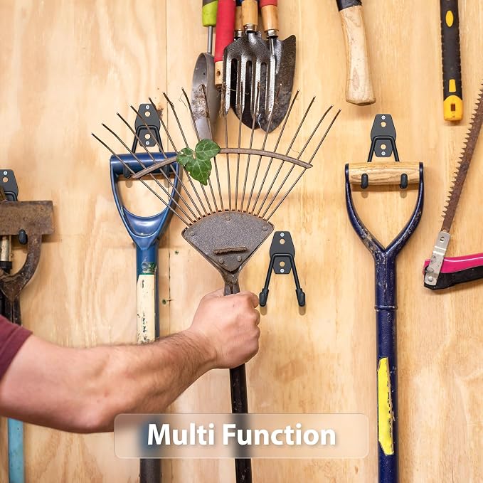 8 Pack 4.5x2.75 Inch Utility Steel Wall Mount Heavy Duty Garage Hooks - Image 2
