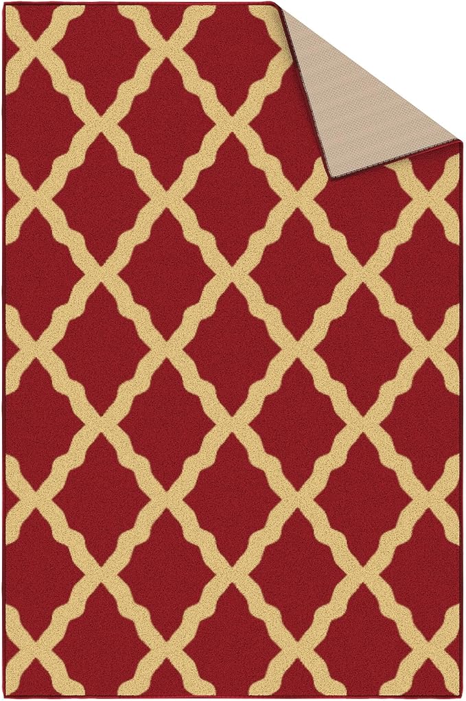 Ottomanson 3'3" x 5' Rugs for Living Room Trellis Area Rug for Bedroom - Image 7