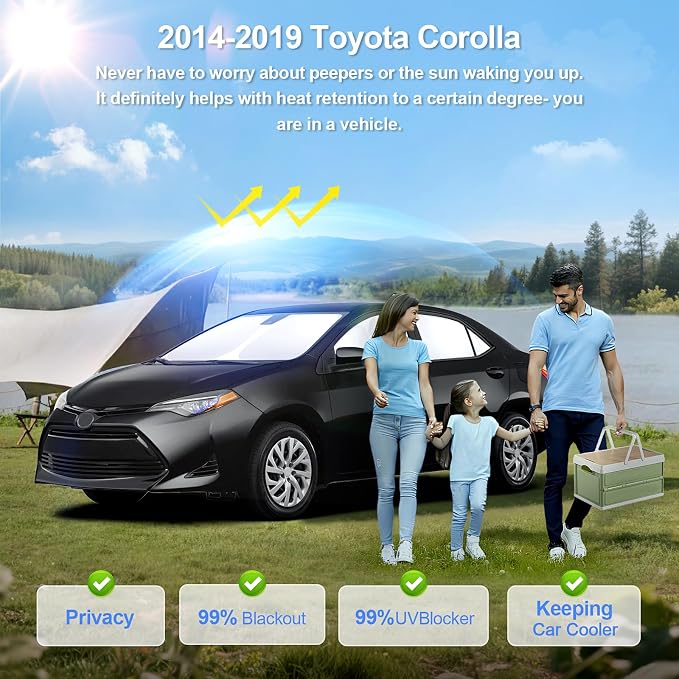 6pcs Car Window Shades for Toyota Corolla 2014-2019 Accessories, Windshield - Image 2
