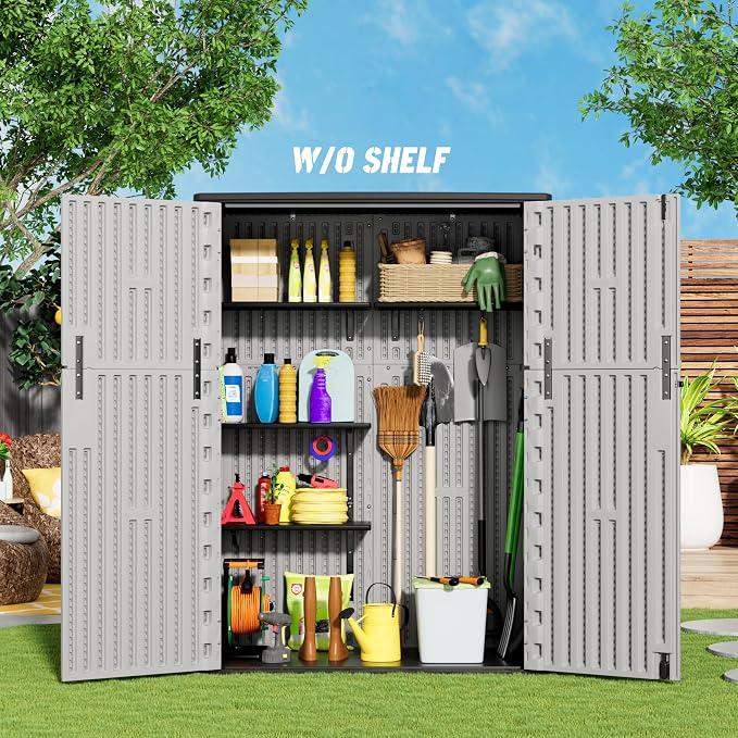 Vertical Storage Sheds with Floor, Sheds & Outdoor Storage Cabinet Waterproof - Image 4