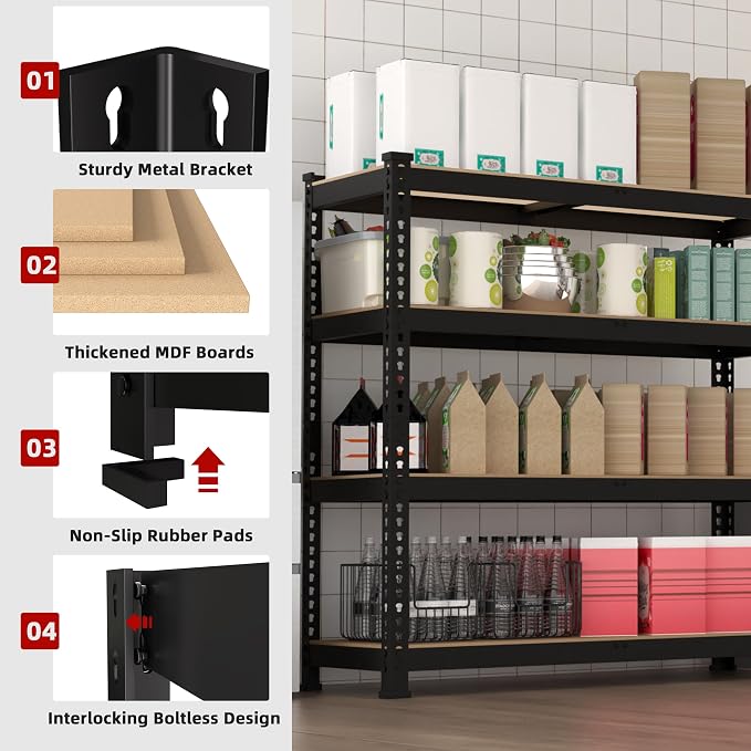 36" W x 16" D x 55" H Adjustable Garage Storage Shelves - Image 5