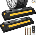 Car Parking Stopper – 2PCs Heavy Duty Rubber Curb Car Stop by Unknown