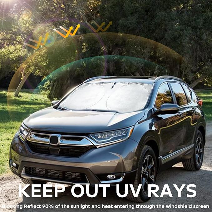 INSAUTO for 2026 CRV Windshield Sun Shade Sunshade Foldable Custom Fit 2023 - Image 3