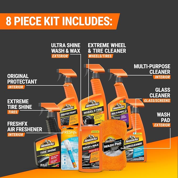 Armor All Premier Car Care Kit, Includes Car Wax & Wash Kit, Glass Cleaner - Image 2