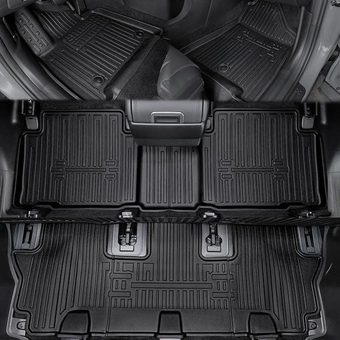 Floor Mats for 2024 2025 2026 Hyundai Santa Fe 6-Seat/7-Seat, All Weather TPE - Image 2