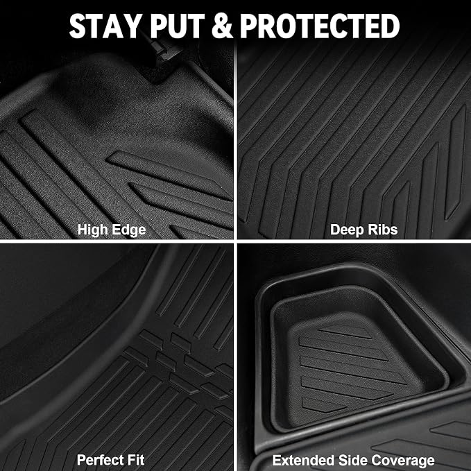 Floor Mats Set for 2017-2025 Jeep Compass Accessories, Full Coverage All - Image 6