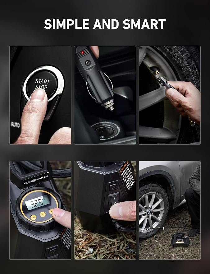 AstroAI Tire Inflator Portable Air Compressor Air Pump - Image 7