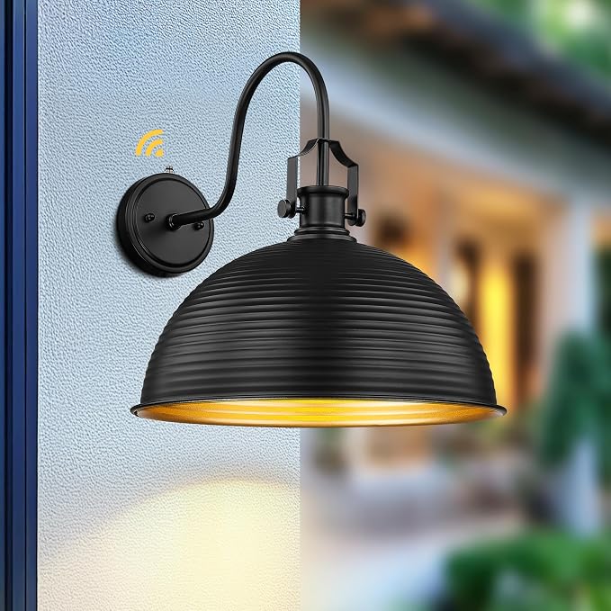 kudos Porch Light Motion Sensor 15.5" Large Outdoor Gooseneck Barn Light - Image 2