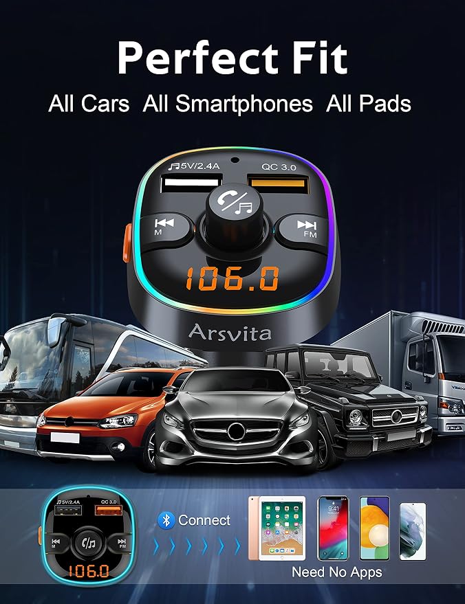 Arsvita Bluetooth FM Transmitter - Image 6