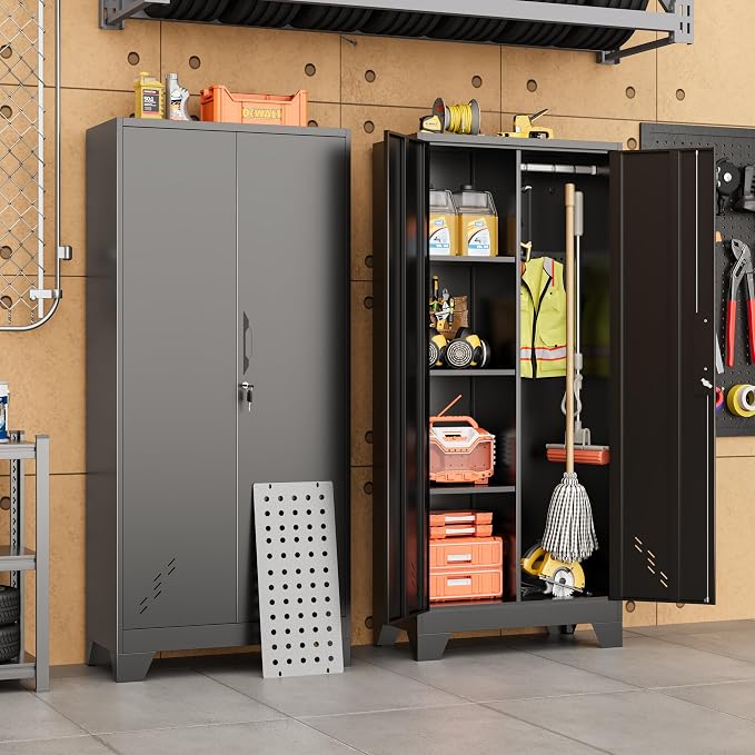 61" H Metal Storage Cabinet, Storage Shed - Image 2
