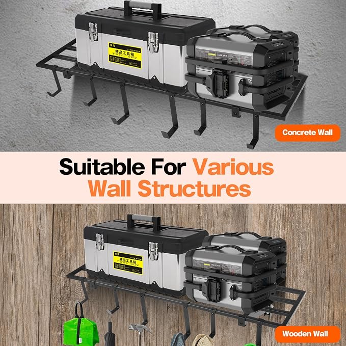 Garage Wall Shelving, 1X4 ft Garage Storage Rack, Heavy Duty Wall Mounted - Image 7