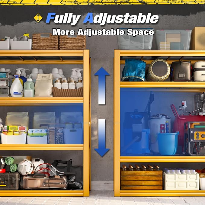 REIBII 40" W Garage Shelving Heavy Duty Metal Shelving 2200LBS Storage Shelves - Image 8
