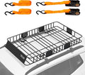 TUFFIOM 64"x 39"x 6" Universal Rooftop Cargo Carrier Basket, Extendable Steel by TUFFIOM