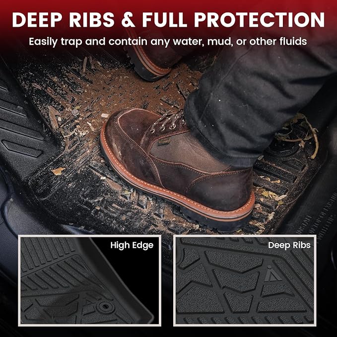 LASFIT Floor Mats for Chevrolet Chevy Colorado/GMC Canyon 2015-2022, All - Image 5