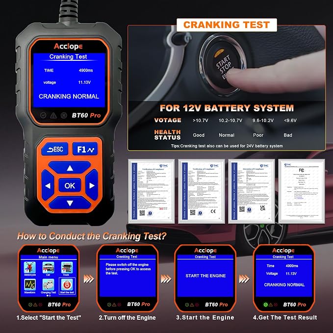 BT60 Pro Acclope Car Battery Tester - Image 8