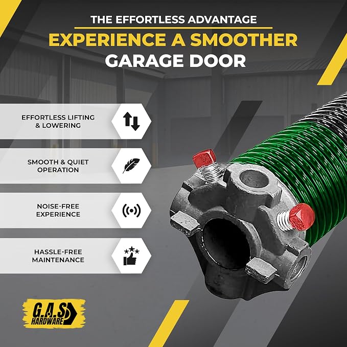 Garage Door Torsion Springs 243x2x28 Includes 1” Steel Bearing, and Winding Bars - Image 5