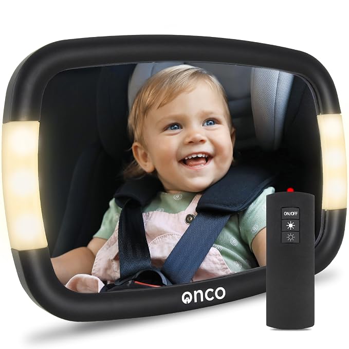 Onco LED Baby Car Mirror with Light by Onco