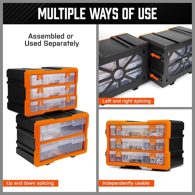 HORUSDY 38-Drawer Durable Screw Organizer, Small Parts Organizer - Image 8