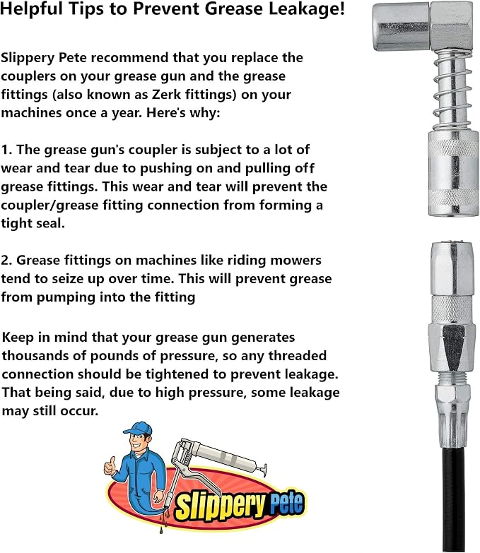 Slippery Pete 90 Degree Grease Coupler Snaps on to Grease Fittings in Tight - Image 2