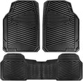 CAR PASS Rubber Car Mats, Car Floor Mats All Weather, Car Mat Full Set 3 Piece by CARPASS