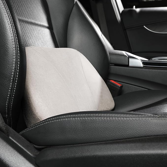 1P Lumbar Support Pillow, 15.5x8.7 Memory Foam, Superfiber Suede, Drive car - Image 2