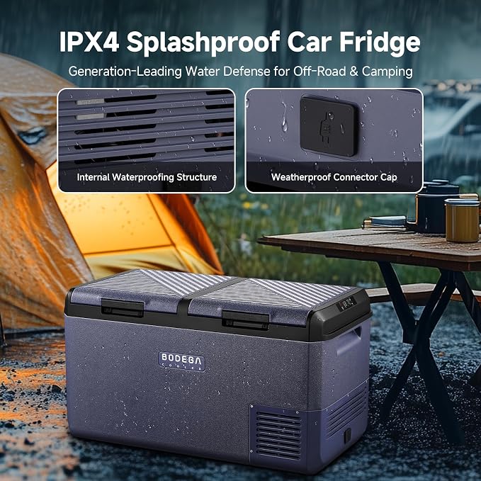 BODEGACOOLER 12 Volt Car Refrigerator, 79QT IPX4 Waterproof Electric Cooler - Image 5