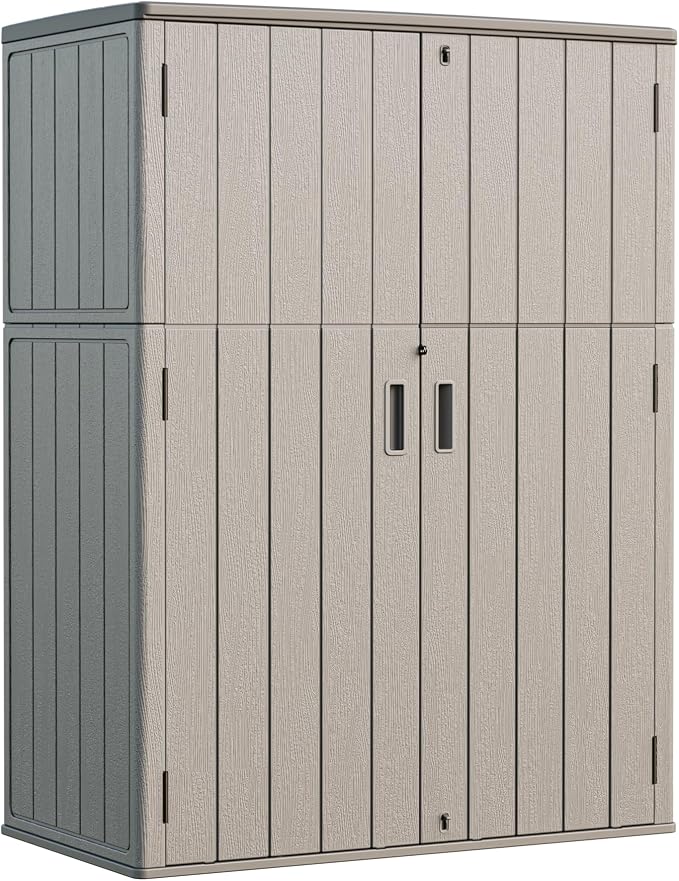 HOMSPARK Outdoor Storage Shed Weather Resistance, Patio Storage Cabinet by HOMSPARK