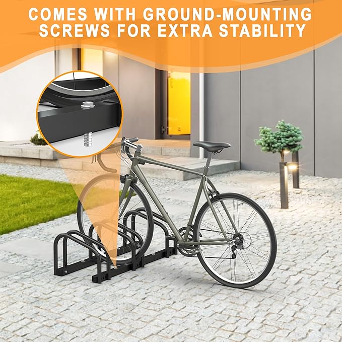 Ultrawall Bike Storage Rack for Garage, 3 Bikes Floor Bike Stand, Bicycle - Image 6