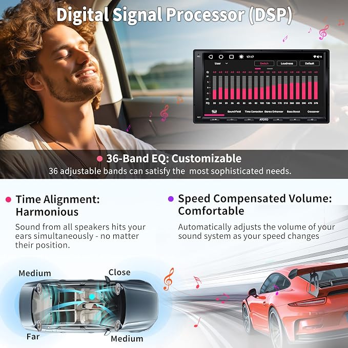 ATOTO A6PF Android Double-DIN Car Stereo, Wireless CarPlay, Wireless Android - Image 5