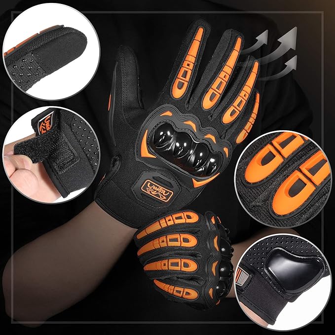 COFIT Motorcycle Gloves Breathable, Touchscreen Motorbike Gloves Anti-Slip - Image 2