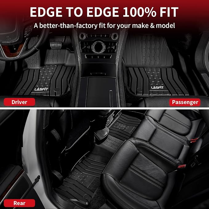 LASFIT Floor Mats Fit for Ford Fusion 2020-2017/ for Lincoln MKZ 2020-2017 All - Image 5