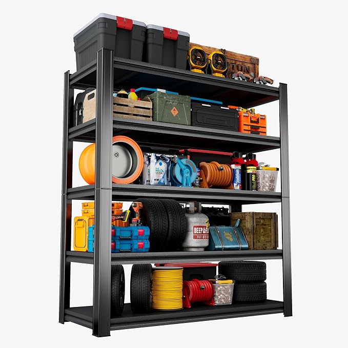 Heavy Duty 5-Tier Shelving Unit 3000LBS Capacity by HYMNXEMO