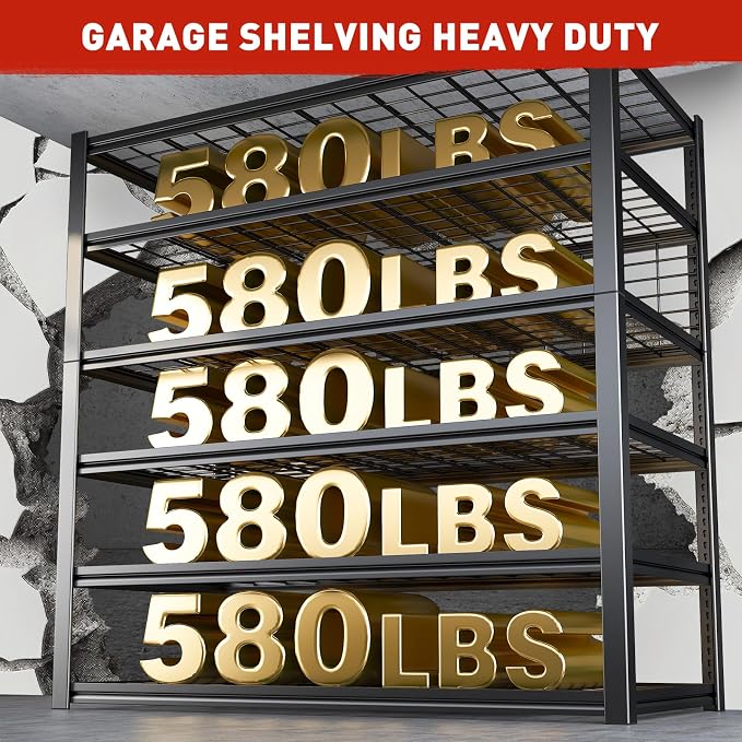 REIBII 84" H Garage Shelving, 6-Tier Storage Shelves Heavy Duty Loads 3500LBS - Image 4