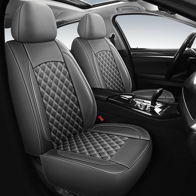 Leather Car Seat Covers, Breathable and Waterproof Napa Leather Automotive Seat - Image 2
