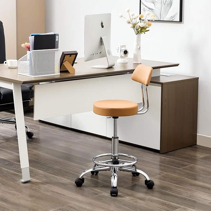 Ergonomic Desk Stool Adjustable Footrest Salon Chair - Image 7