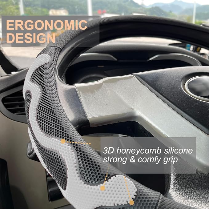 PINCTROT XL Size 17.5-18 Inch Comfy Grip Steering Wheel Cover - Image 2