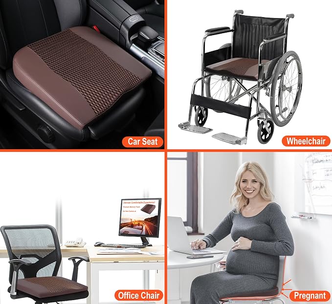 Car Seat Cushion, Comfort Memory Foam Car Cushions - Image 6