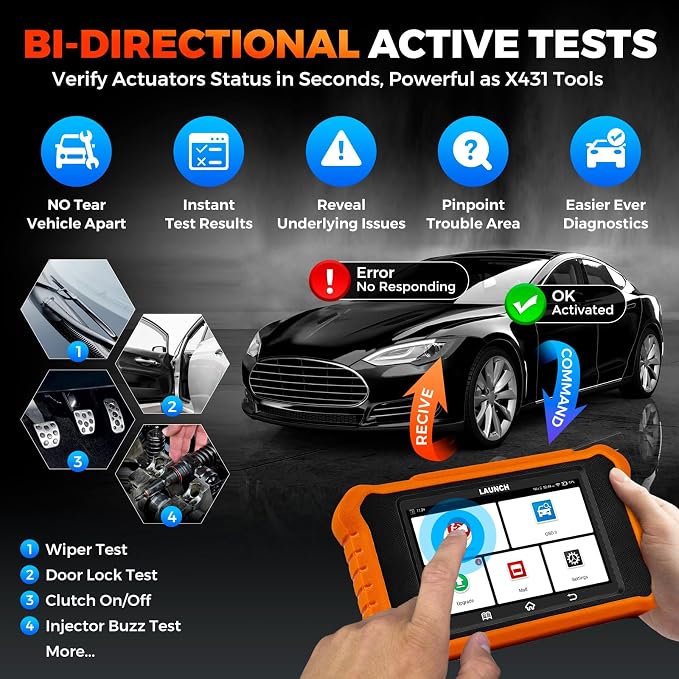 LAUNCH Creader Elite V2.0 for Land Rover Jaguar OBD2 Scanner, Bi-Directional - Image 4
