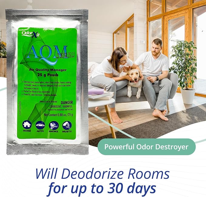 AQM by OdorXit, Air Quality Manager Chlorine Dioxide Odor Removal Packet - Image 2