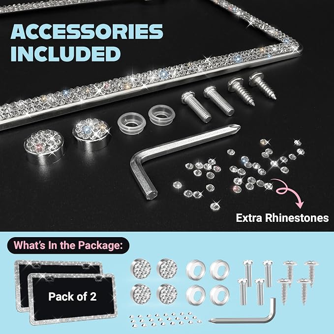 Dazzling Bling License Plate Frames - Image 3