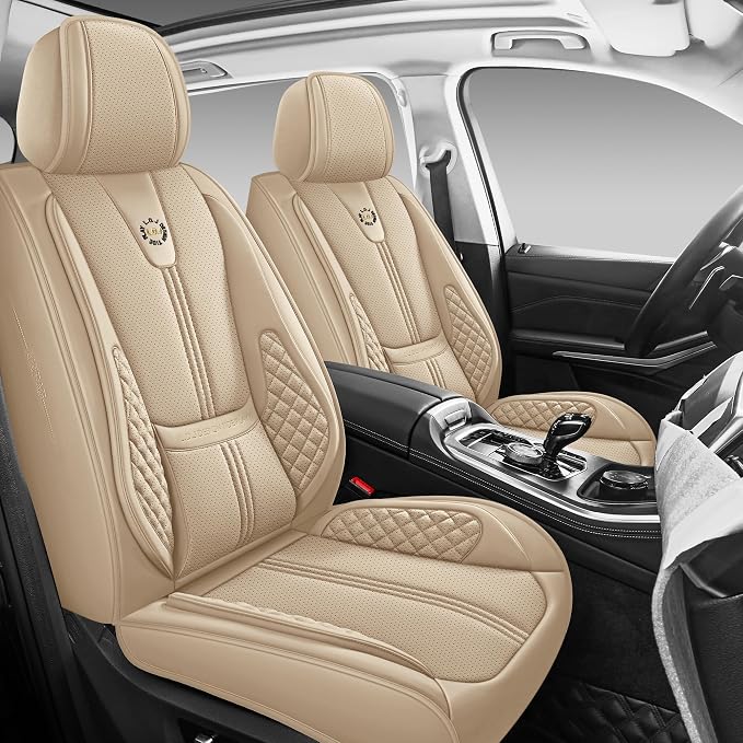 Car Seat Covers Full Set, Easy Install Luxury Leather Automotive Seat Covers by L.D.J+DESIGN+TIDE+PLAY
