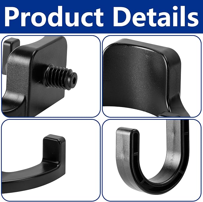 6 Pcs ABS Storage Shed Tool Hooks, Shed Tool Hangers Include J-Shape, U-Shape - Image 3