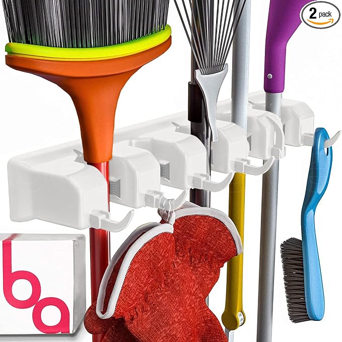 Berry Ave Broom Holder and Garden Tool Organizer Rake or Mop Handles Up to by BerryAve