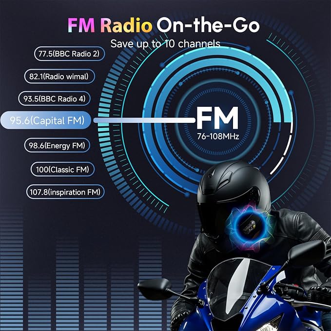 Motorcycle Helmet Headset, Moman RS-H4P Motorbike Headphone - Image 9