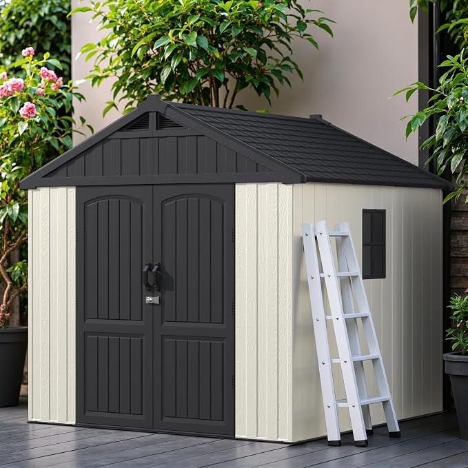 Greesum 8×8 FT Plastic Outdoor Storage Shed - Image 2