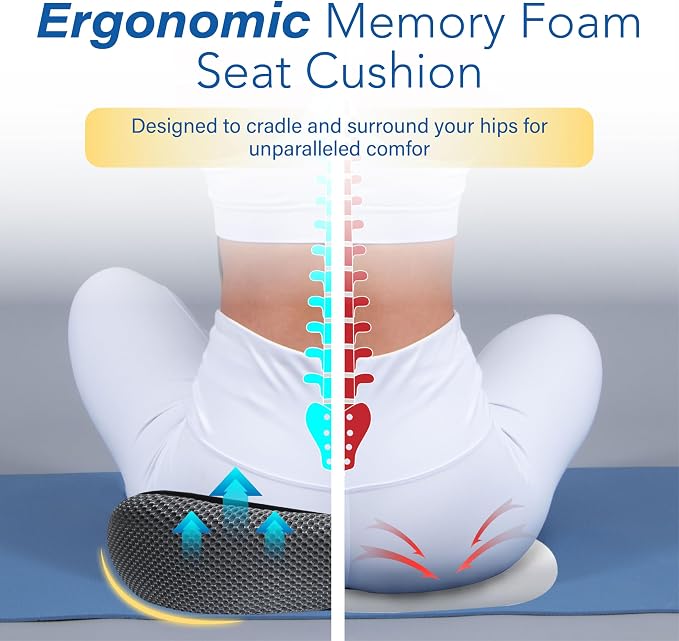 Car Seat Cushion, Ergonomic Memory Foam Car Cushion - Image 4