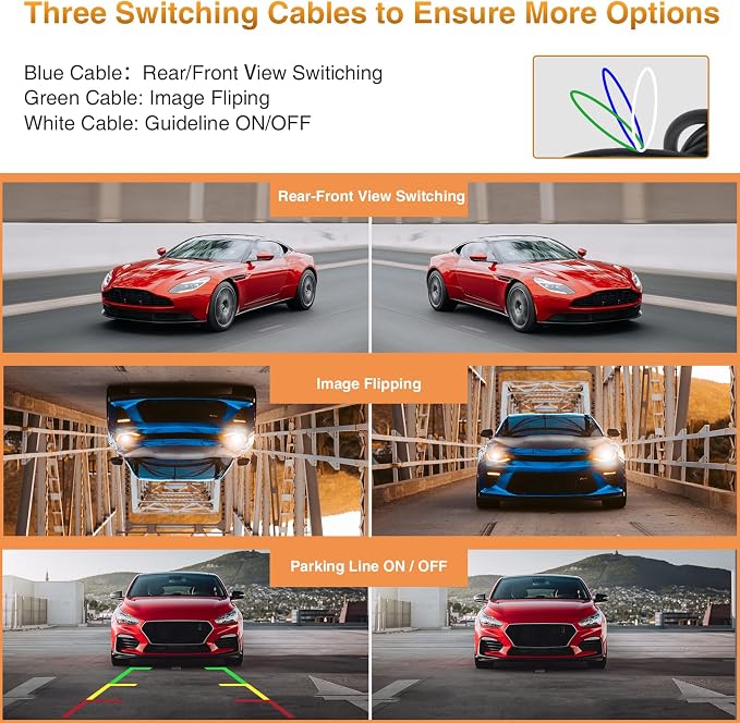 Backup Camera, Real 142° Wide Angle Reverse Camera, HD Vehicle Backup Cameras - Image 5