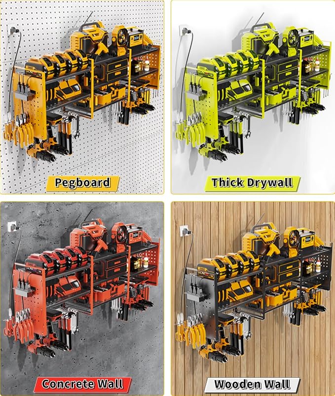 Heavy-Duty 48" Wall Mount Power Tool Organizer - Image 7