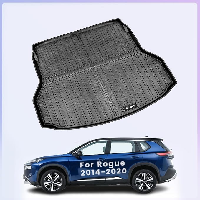 Fit for Nissan Rogue 2020-2014 Cargo Mats, All-Weather Rear Trunk Mat Rear Seat by Antsvnn
